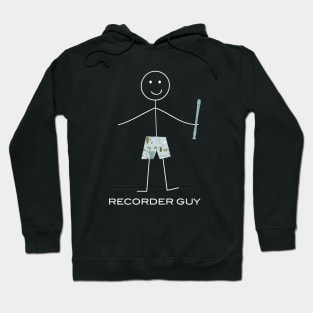 Funny Mens Recorder Design Hoodie